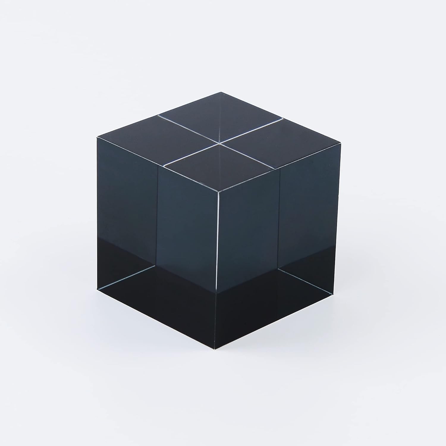 CMY Cubes The K Cube (30mm) - Black Hue Cube - Optical Color Cube - Diamond Polished - Teaches Subtractive Color Mixing - Educational, Scientific, Physics & Kinetic Art Desk Object