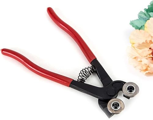 Miniatura 2 de Alicates redondos manuales de bricolaje Alicates de azulejos de mosaico de vidrio de acero inoxidable Alicates de vidrio redondo Cortador de mosaico