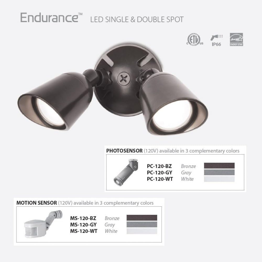 WAC Lighting, Endurance Double Spot Energy Star 30W LED Spot Light 3000K in White