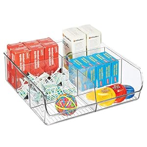 mDesign – Opbergbak – bureau-organizer/bergruimte voor kantoorbenodigdheden en knutselmaterialen in lades en kasten…