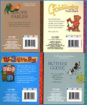 Children's Fables, Four Books: 1) Aesop's Fables, 2) The Three Little Pigs, 3) Mother Goose, 4) Goldilocks and the Three Bears