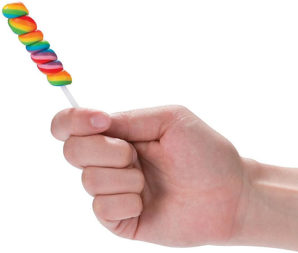 Fun Express Mini Twisty Lollipops Pops - Rainbow