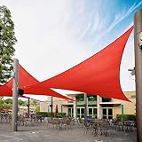 Royal Shade 24' x 24' x 24' Red Triangle Sun Shade Sail Canopy Outdoor Patio Fabric Screen Awning RS
