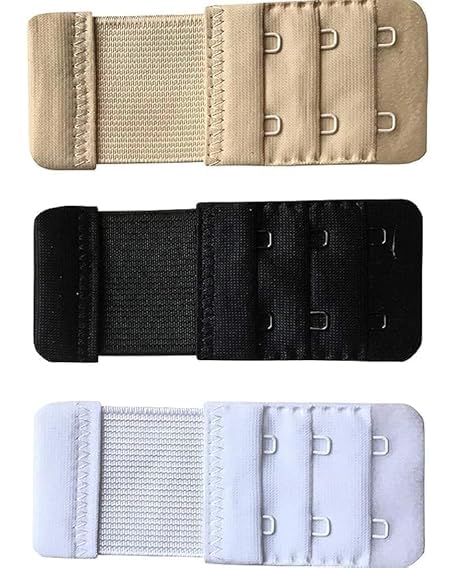 AuramaxBra Hook Extender 2 Hook 3 Eye – Stretchable Bra Strap Extension to Increase Band Size, Comfortable Elastic Bra Extension for Women (Black, White, Nude)-image-45