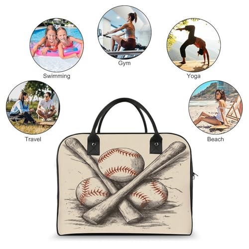 Maletín ligero para laptop con diseño de béisbol miniatura 4