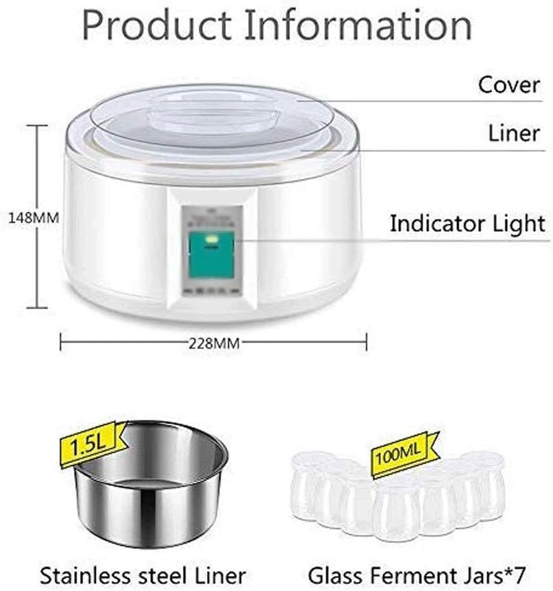 Yogurt Machine Household Automatic 1.5L Mini Multi-function Homemade Rice Wine Machine Small Fermentation Glass Split Cup