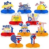 Jenaai 10 Pcs Labor Day Decorations USA Patriotic Table Centerpieces