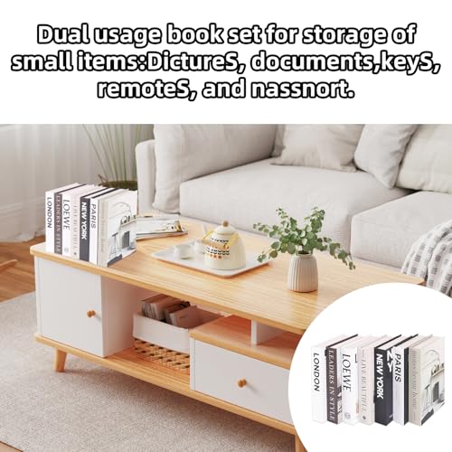 7 Stück Dekorative Bücher für Heimdekor, Faltbare Gefälschte Bücher, Display Bücher für Couchtisch/Regale, Dekobücher für Büro, Dekor für Home Sweet Stacked Books, Keine Seiten