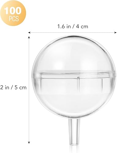 Miniatura 4 de Bola de soporte de chocolate transparente: 100 piezas de soporte de chocolate para ramo redondo caja de chocolate titulares de envoltorios de dulces