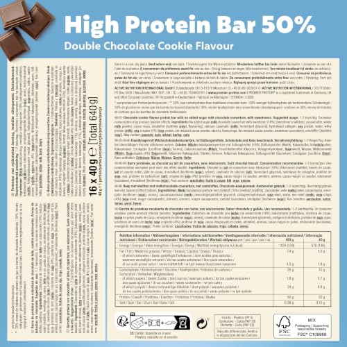Miniatura 2 de Premier Protein High Protein Bar Double Chocolate Cookie 16x40g - High Protein Low Sugar Riegel Palmölfrei
