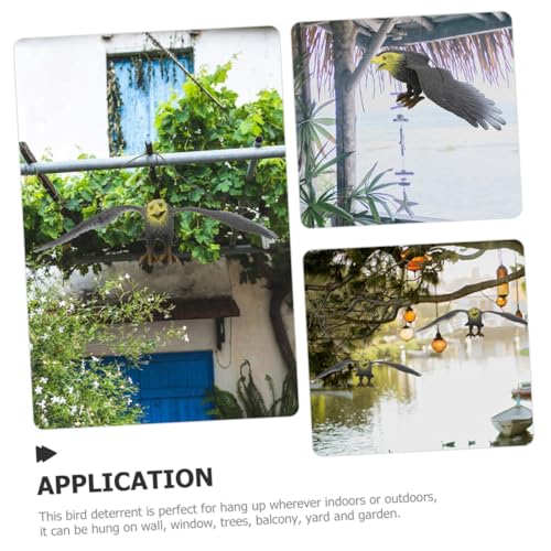 Toddmomy 3 Pecas dissuasor de pássaros realista decoração jardim Decoração de jardim artesanato pend