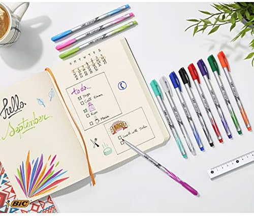 BIC Intensity Writing Felt Pens With Fine And Medium Writing Felt Pens In Assorted Colours, Pack Of 32