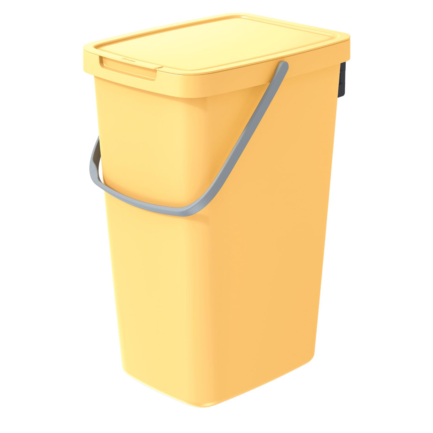 Keden Systema Q pojemnik do segregacji odpadów z pokrywką i uchwytem, 20 l, segregacja śmieci (jasnożółty)