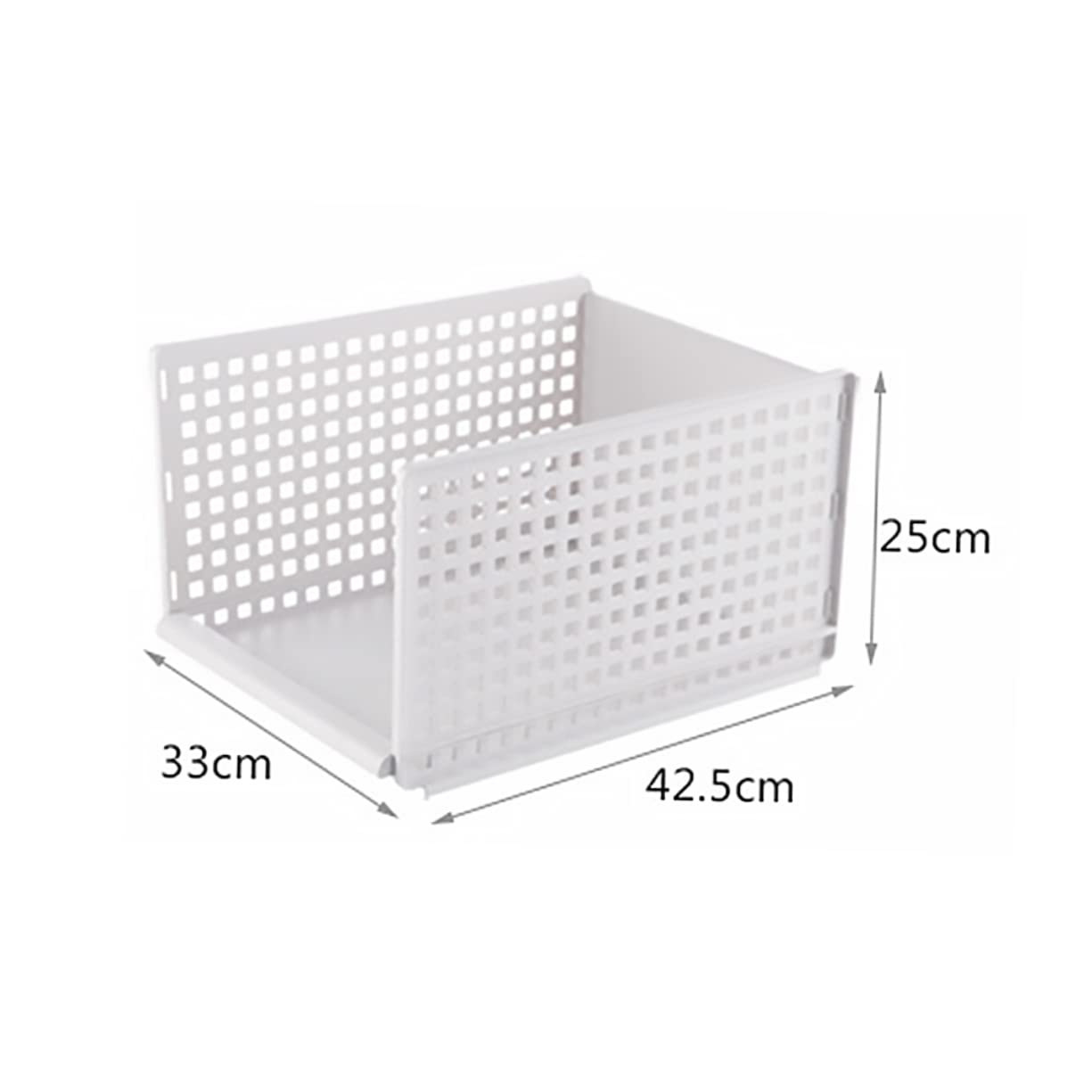 Alipis Stackable Plastic Clothes Storage Basket Multi Purpose Organizer for Jeans T Shirts and Pants Capacity Closet Storage Holder Lightweight