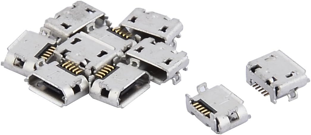Generic Micro USB Type B 5 Pin Female Charging Port Dock Jack Connector 10 Pcs