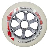Pack de 8 unidades. HYPER Des Rueda P. Racing Stripe 100-84A patín, Unisex Adulto, Natural (Blanco), 100mm/84a