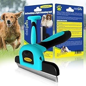 DakPets Pet Deshedding Tool | Professional Cat and Dog Brush for Shedding | Fur Deshedding Brush and Pet Hair Remover for Cats and Dogs | Stainless Steel Cat and Dog Shedding Brush for Pet Grooming