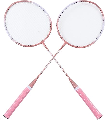 Miniatura 8 de Raquetas de bádminton rosa profesional separadas de aleación de hierro raquetas de bádminton para principiantes entrenamiento de estudiantes