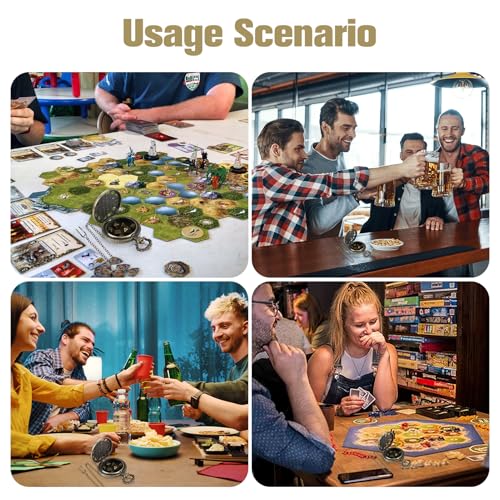 7Pcs Mini DND Dice Set with Steampunk Pocket Watch Shell Case Polyhedral Small Metal D&D Dice Antique DND Gifts Box RPG MTG Pathfinder Table Games Role Playing Board Game Accessories, Bronze - Image 5