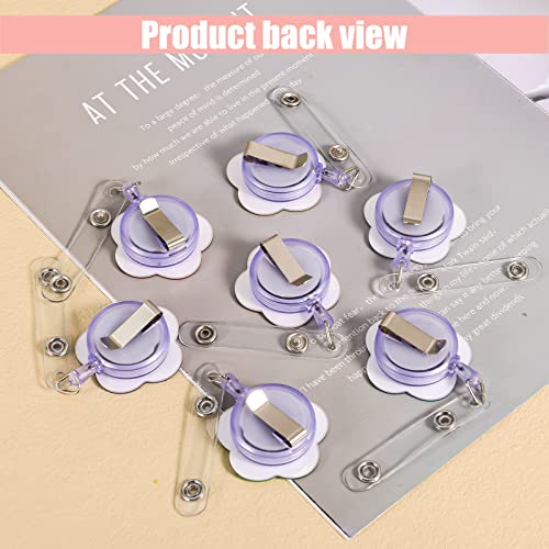 7Pcs Badge Reel Holders, Badge Holder Retractable Clip Flower Colorful Badge Reels Bulk With Clip Nursing Id Badge Reels For Women Doctors Nurses Volunteers #TOP29