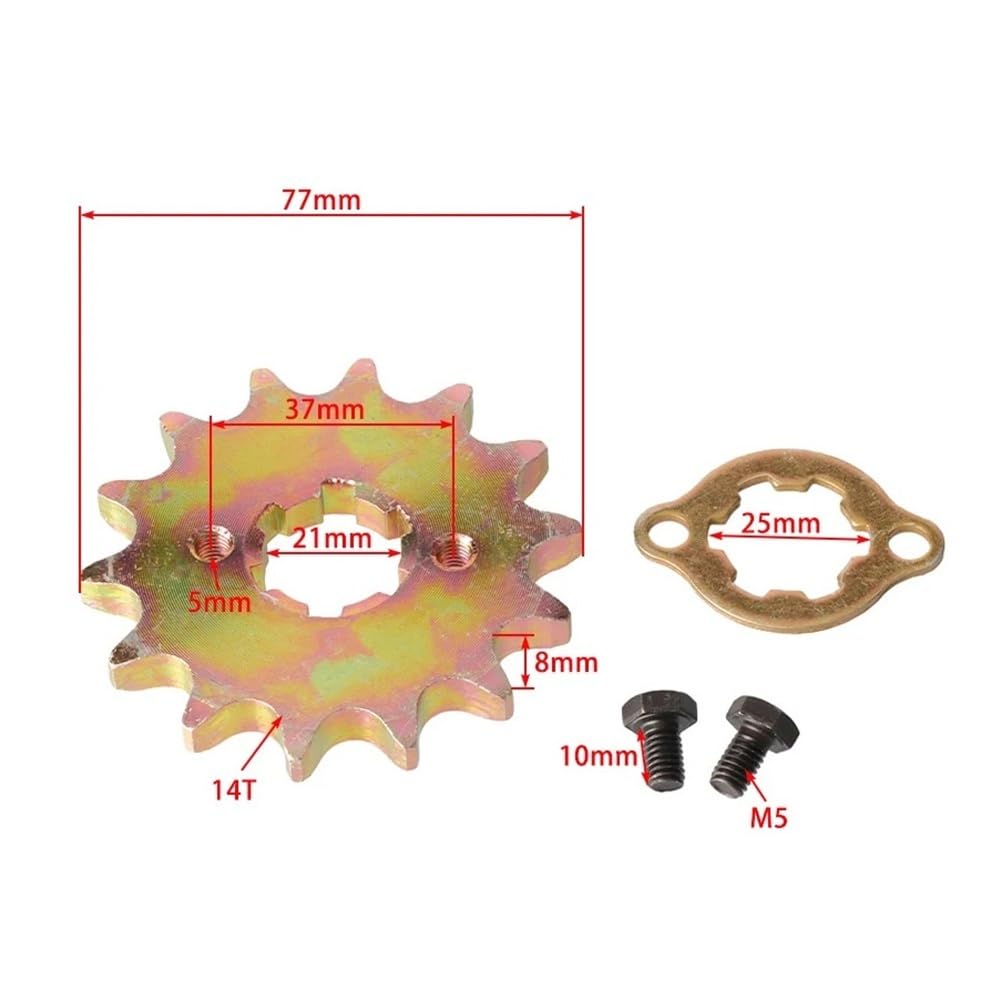 Pignon De Moteur Avant Chaîne D'entraînement, 25mm 20mm ID 13T-16T, Adapté for GY6 Go Kart ATV Buggy Dirt Bike, 530