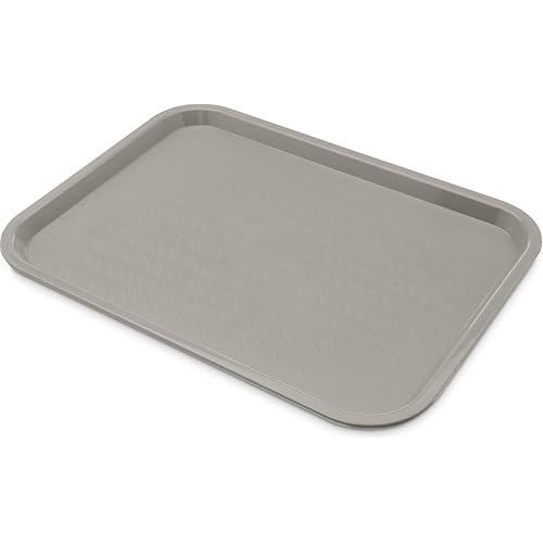 Carlisle FoodService Products CT121623 Café Standard Cafeteria / Fast Food Tray, 12" x 16", Gray