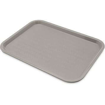 Carlisle FoodService Products Cafe Cafeteria Tray, Fast Food Tray for Restaurant or Commercial Use, 12" x 16", 1 Count, Gray