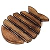 Etroves wooden trivet for hot dishes pots and pans nonslip tea pot holder heat resistant farmhouse kitchen counter top decor 10 inch brown  urban country home decor