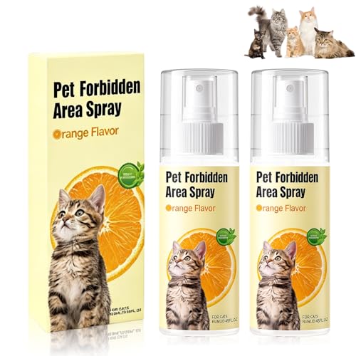 jioijioi 2Pcs Cat Deterrent Spray,Anti-Scratch Cat Spray,Natural Safe Cat Deterrent for Indoor Use,Anti-Scratch Training Spray to Stop Cats from Scratching Furniture,Sofas,Carpets & Curtains