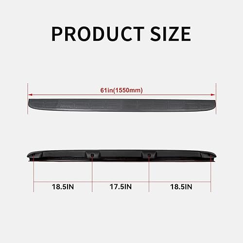 Miniatura 6 de KARPAL Tapa de alerón de moldura para portón trasero, compatible con Chevy GMC Silverado Sierra 1500 2007-2014 2500 3500, repuesto GM1904104,