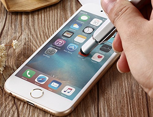 Multi-word 6 in 1 Multi Function Tool Ballpoint Pen with Ballpoint, Ruler, Screwdriver, A Flat Head, Touch-Screen Pen (3 PCS,Silver)