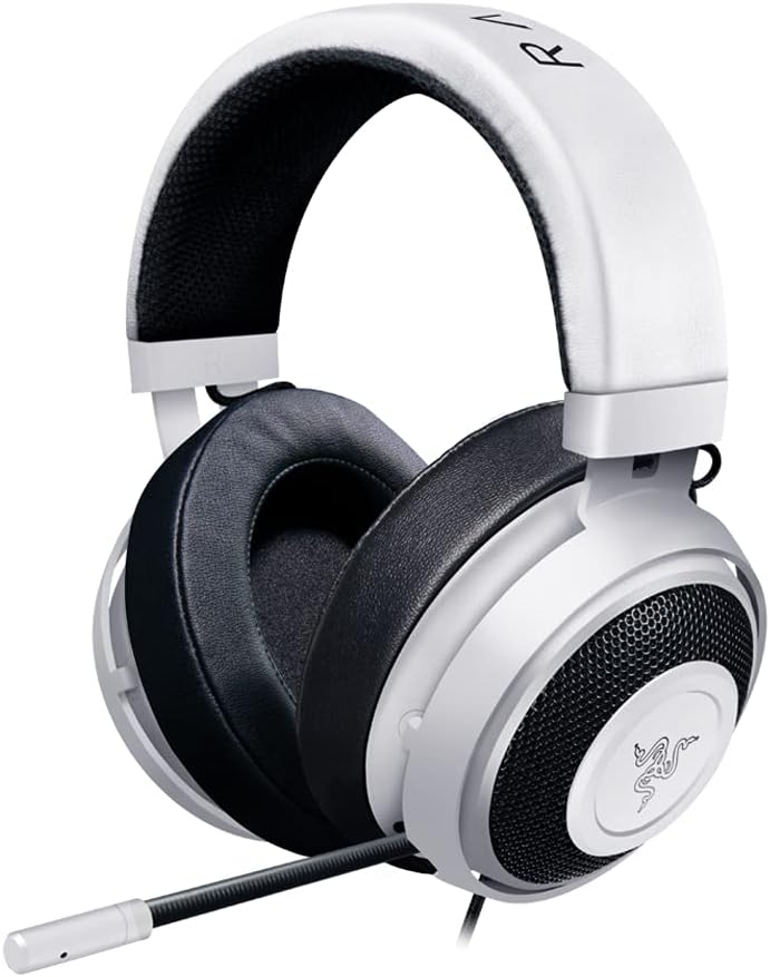 Razer Kraken Pro V2 Analog Gaming Headset with Retractable Microphone for PC, Xbox One and Playstation 4, White