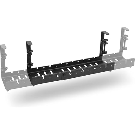 KASITON ケーブルトレー 折りたたみ 配線アクセサリー クランプ式 配線整理 55cmまで調節可能 ケーブル配線トレー ケーブル収納 工事不要 長さ調節可能 汎用（折りたたみ（30.5-55cm）