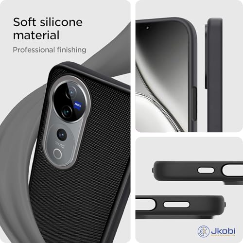 Image of Jkobi Rubberised Back Cover Case for Vivo V40 | Vivo V40 Pro 5G (Textured Grip Design | Micro-Fiber Cloth Inside | Slim and Light Weight | Soft Touch and Feel)