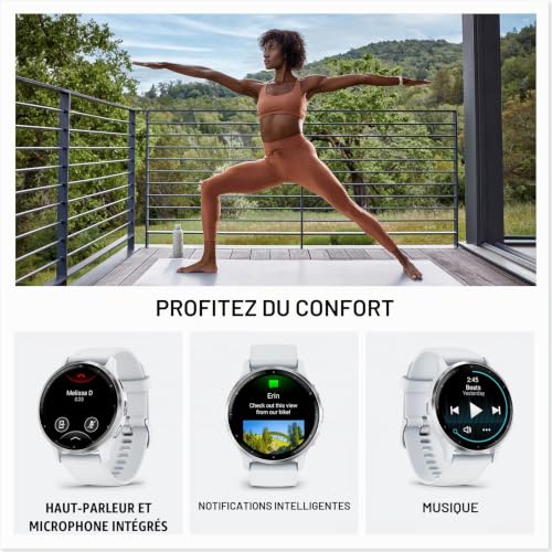 Garmin Venu 3S, Montre GPS connectée sport & santé AMOLED, Sauge, 41mm | Écran AMOLED haute définition, boîtier léger, autonomie jusqu'à 14 jours, suivi sport & santé avancé, musique intégrée