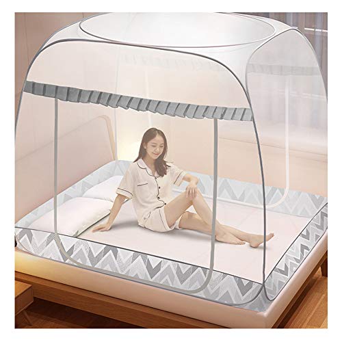 Moustiquaire de lit escamotable 3 entrées maille d'extrémité 1,5 * 2 m