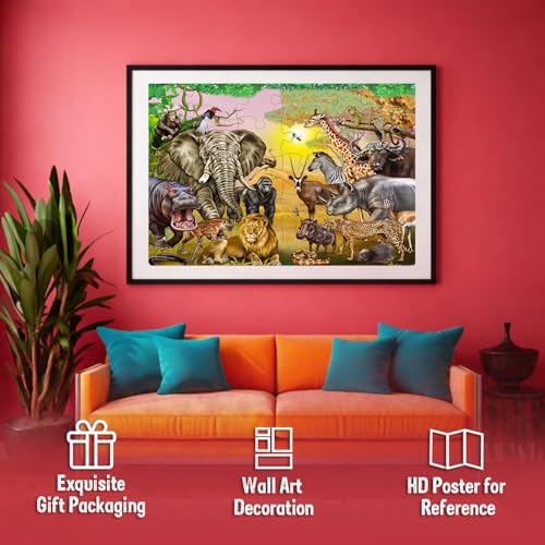 Image of Castle Jigsaw Puzzles for Kids and Childrens - Realistic Illustration Challenging Brain Booster Gifts, Fun and Creative Fun Game - Ages 5+ (500 Pcs) (Space + Animal)
