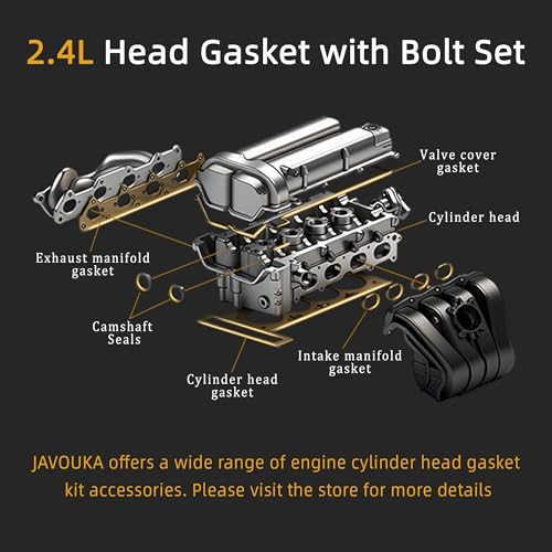 Image of Head Gasket Bolts Set Fit for Toyota Camry Corolla RAV4 Solara Highlander Matrix for xB tC for HS250h 2004 2005 2006 2007 2008 2009 2010 2011 2012 2013 2014 2015 2.4L 2AZFE OE#HS26323PT ES72249-2
