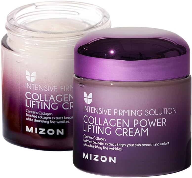 [Mizon] Collagen Power Lifting Cream (75ml) Day and Night Anti-Aging and Intensive Moisturizing, 75% Marine Collagen, Reduce Fine Lines and Age Spots, Korean Skin Care