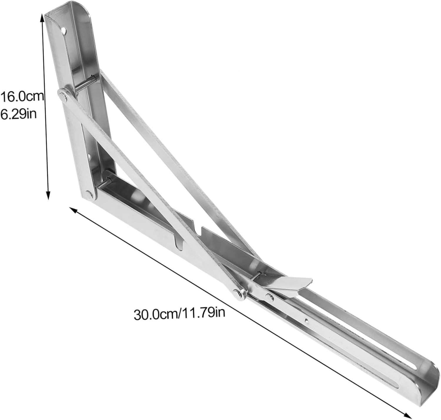 2pcs Stainless Steel Garage Shelf Brackets Wall Brackets for Shelves Adjustable Shelving