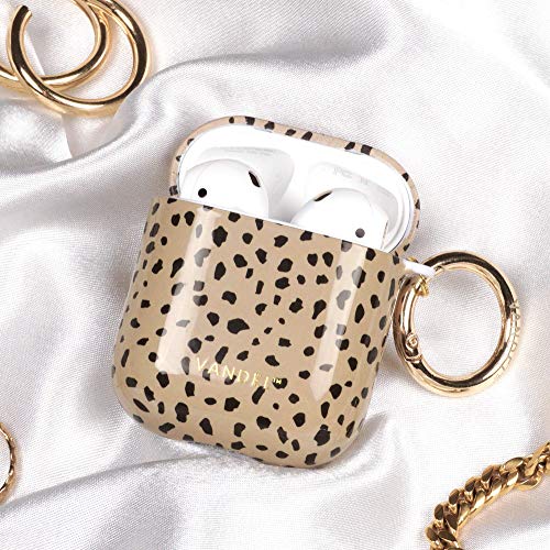 Vandel AirPod Case Cover for Women. Cheetah Apple AirPods Case for Women EarPods 2nd Generation & 1st Gen Hard Case with Aesthetic Designer Case Keychain, for Women, Girls