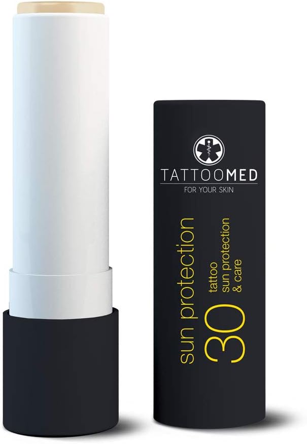 TattooMed Sun Protection Stick FPS30 - Cream For Protecting Sensitive Tattoos In Delicate Areas From The Sun - (1x 4.8g)