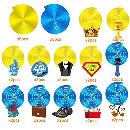 64 Pcs Fathers Day Decorations, Happy Fathers Day Party Decorations Photo Booth Props And Hanging Swirls For For Dads Decorations 2023 Birthday Party Supplies #TOP3