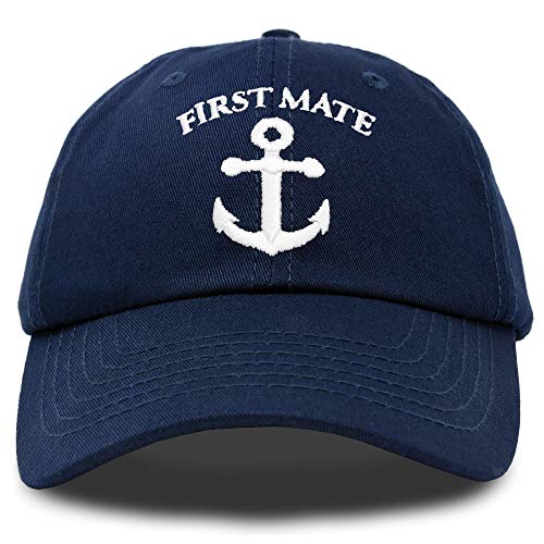 DALIX - DALIX First Mate Hat Sailing Baseball Cap Sailor Gift Boating Men Women in Blue