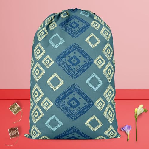 Image of ArtzFolio Geometric Art D2 | Reusable Sack Bag | Bag for Gym, Storage, Vegetable & Travel