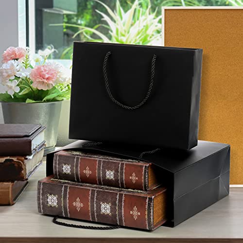 Lyellfe 30 Pack Black Gift Bags, Heavy Duty Kraft Paper Bag with Handle, Luxury Waterproof Shopping Bag, Retail Merchandise Bags for Birthday, Wedding, Christmas, S, M, L by Lyellfe - Image 7