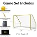 A11N Sports Floating Water Polo Goal Set – Large 4.7ft x 3.1ft Pool Net with 4 Balls – Fun Summer Backyard & Pool Game for Teens & Adults - Yellow