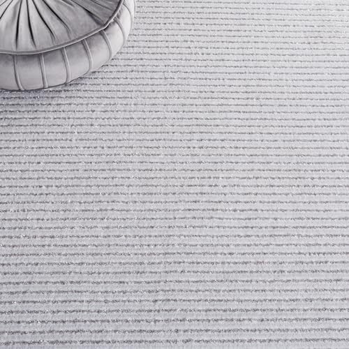 Tapis géométrique pour salle à manger et salon chaleureux gris - 8