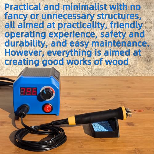 FIRElood LH55-1 wood burning kit,wood burning tool,digitally adjustable temperature wood burner kit,professional wood burner tool kit for adults beginners craft,pyrography pen (LH55-A pen) - Thumbnail 4