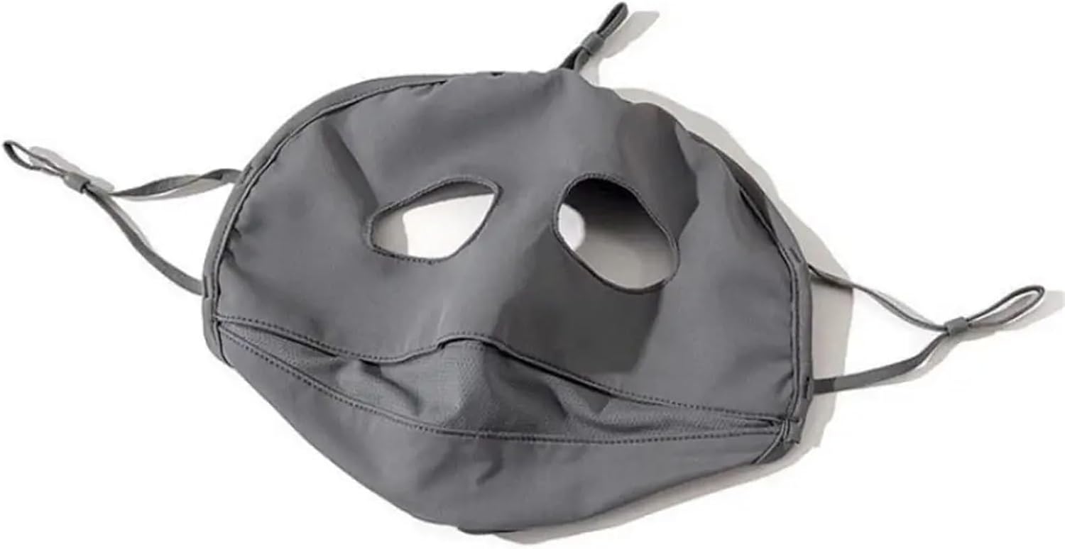 Sun Protection Mask 6 Pcs Thin Ice Silk Face Scarf UV Protection Solid Color Full Face Mask Breathable Riding Cover
